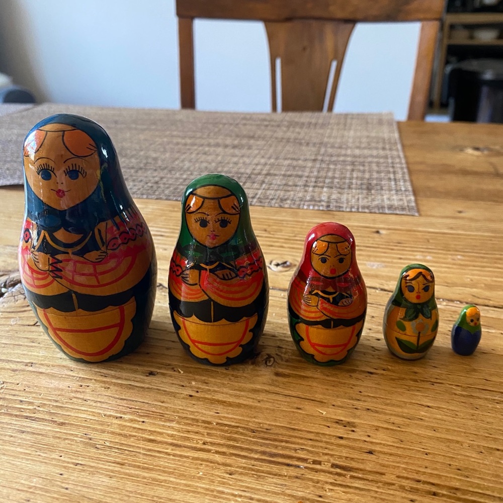 vintage stacked dolls